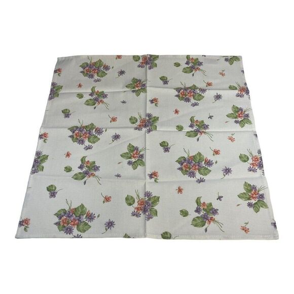 Set Of 4 Waverly Garden Room Pink Purple Floral Bouquet Cloth Napkins 20" READ - Picture 2 of 7